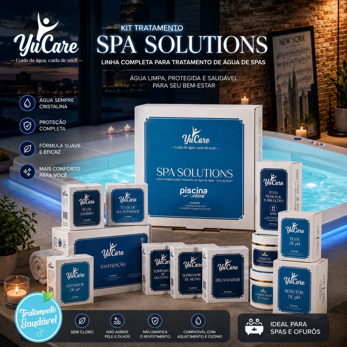 Kit Completo YuCare Spa Solutions com 12 itens